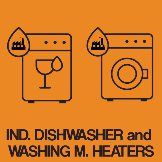 INDUSTRIAL DISHWASHER and WASHING MACHINE HEATERS